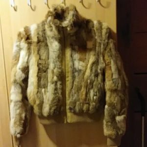 Charlotte Russe Genuine Rabbit Fur Coat